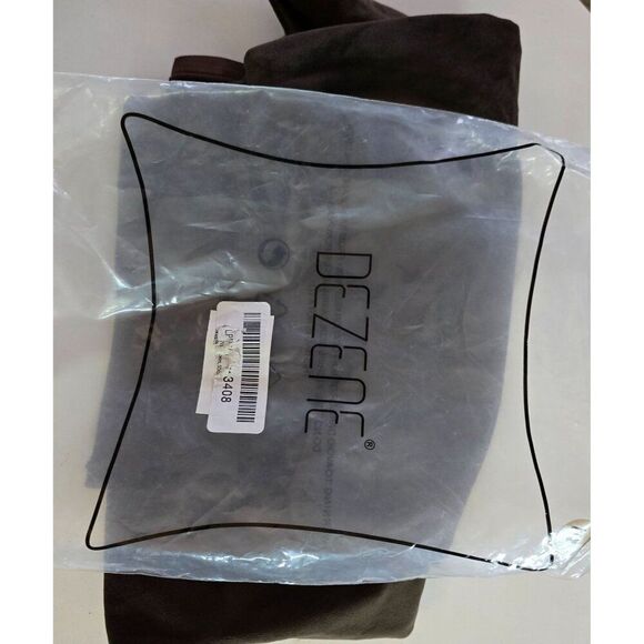 Dezene soft Brown Polyester micro suede Throw Pillow Covers 18x18 Inch Set Of 2 - Picture 3 of 4